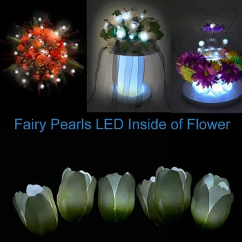 84 Vnt/ Daug 12 Spalvų, Avaliable Vestuvių Gėlių Dekoracija Vaza Šviesos Vandeniui Mini LED Šviesos Baterijos