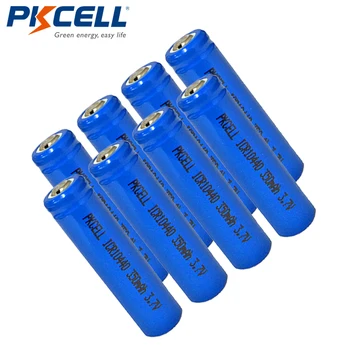 8pcs PKCELL ICR10440 AAA Dydžio Ličio Baterija 3.7 V 350mAh 10440 Li-jonų Baterijas Žibintai Žibintai