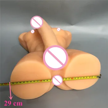 9.5 kg 3D 1:1 realaus dydžio žmogaus kūno visiškai silikono sekso lėlė su varpos ir išangės analinė anga sekso lėlė už gėjų ar moteris