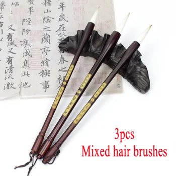 9 vnt weasel plaukų kinų kaligrafija Vilnos plaukų aliejinių dažų teptukas vandens spalvos tapybos meno reikmenys