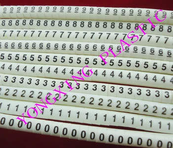 900PCS/daug EB-1 2.5mm2 18 skaičių ir raidžių kabelio žymeklis skaitmeninis lletter skaičius ABCDEF+-0123456789 kiekvieną 50PCS geltona spalva