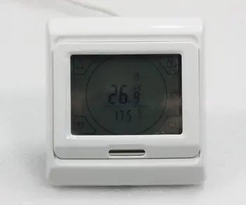 AC220V 16A Jutiklinis ekranas Programable Termostatas, grindų šildymo termostatas su išorės NTC thermistor jutiklis