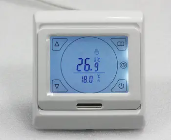 AC220V 16A Jutiklinis ekranas Programable Termostatas, grindų šildymo termostatas su išorės NTC thermistor jutiklis