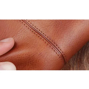AETOO vyriški rankų darbo odinis ilgai piniginės retro pirmojo sluoksnio odos, užtrauktukas vyrų ir moterų rankinės pora banga krepšys