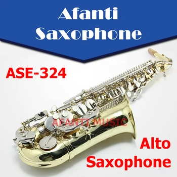 Afanti Muzikos Eb tonas / Nikeliuotas/ Juoda Nikelio, Aukso Alto Saksofonas (ASE-324)