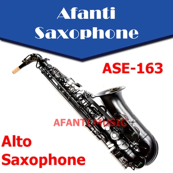 Afanti Muzikos Eb tonas / Žalvario korpusas / Juoda Nikelio, Aukso Alto Saksofonas (ASE-163)