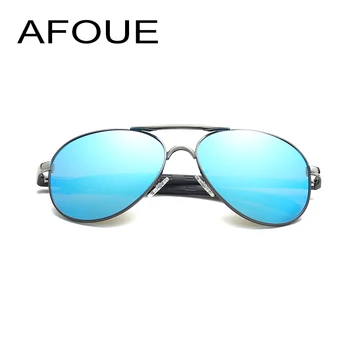 AFOUE vyriški Akiniai nuo saulės Ženklo Dizaineris Pilotas Poliarizuota Vyras Saulės Akiniai, Akiniai gafas oculos de sol masculino Vyrams