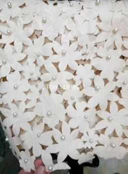 Afrikos tiulio nėrinių Karšto naujas baltos Spalvos guipure afrikos sudegino nėrinių audinys net zawalcowany už Nigerijos vestuvių suknelės ML5775