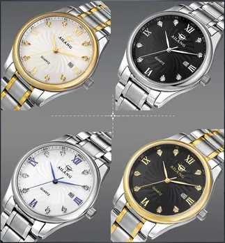 AILANG Prekės Mechaninė Laikrodžius kalnų krištolas Aukso, Sidabro Tiksli Laikrodis Vintage Laisvalaikio Dosniam Aukštos Klasės Vyrai Žiūrėti A009