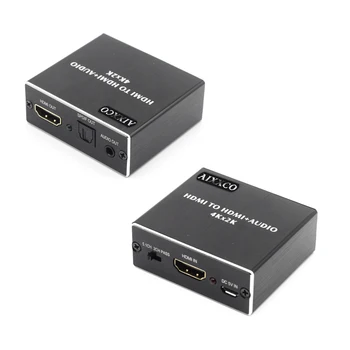 AIXXCO HDMI Audio extractor HDMI į HDMI Optinis TOSLINK SPDIF + 3,5 mm Stereo Audio Extractor Konverteris HDMI Audio Splitter