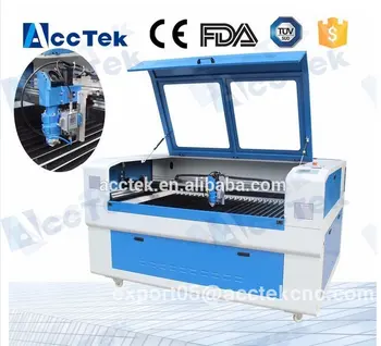 AKJ1390H AccTek didmeninė Co2 lazeriu lygio lazerio aparatas gumos antspaudas /Kinija frezavimo mašina plieno su CE ir FDA