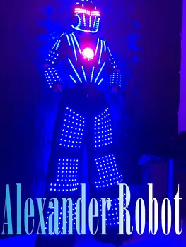 Aleksandras robotas /LED Kostiumas robotas /LED Drabužiai, kostiumai/ LED Robotas kostiumai