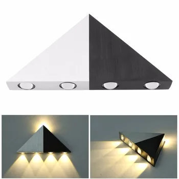 Aliuminio Trikampis LED Siena Lemputė 5W AC85-265V Miegamojo Kambarį Apdaila, Patalpų Apšvietimas, Lauko Šalies Kamuolys Disco Šviesos