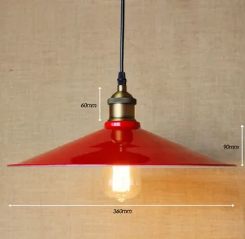 American Loft Raudonasis Geležies Meno Droplight Edison Pramonės Derliaus Pakabukas Šviesos Armatūra Gyvenimo Valgomasis Baro Kabo Lempa