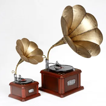 Amerikoje antikvariniai fonografo modelio Namo Apdailą dekoratyviniais ornamentais fotografijos ekranas rekvizitai dekoratyvinis Baras ir cafee
