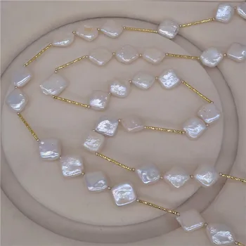 Amžinas vestuvių Moteris Dovaną žodis 925 Sterlingas sidabro nekilnojamojo naują mikro papuošalai, originalūs rankų formos baroko perlas ilgas megztinis cha