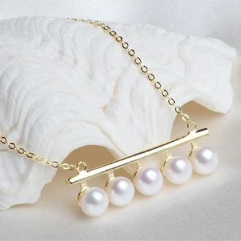 Amžinas vestuvių Moteris Dovaną žodis 925 Sterlingas sidabro nekilnojamojo Laivybos ponis natūralių gėlavandenių perlų pakabukas balanso modeliai 7-8MM lig
