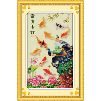 Amžiną meilę, Turtus ir laimę Kinijos kryželiu rinkiniai Ekologinės medvilnės antspaudu 