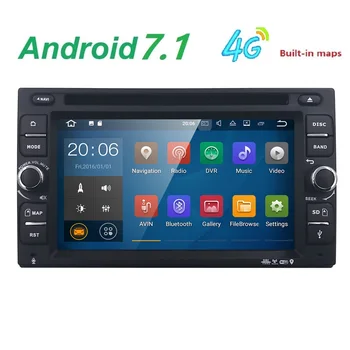 Android 7.1 Auto Radijo Ouad Core 6.2 Colių 2DIN Universalus Automobilinis DVD grotuvas, GPS, Stereo Audio Galvos vienetas Paramos WIFI, DAB DVR OBD2