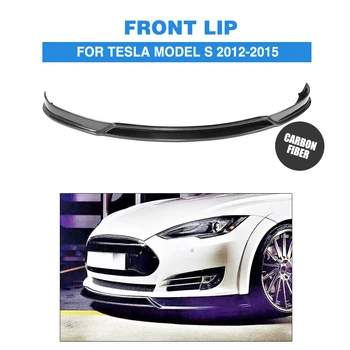 Anglies Pluošto Priekinis Lip Spoileris Smakro už Tesla Model S Bazę, Sedanas 4 Durų 2012-M. Automobilių Reikmenys