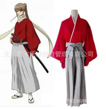 Anime GINTAMA Okita Sougo cosplay kostiumų Mens Japonijos kendo kimono vienodas kostiumas helovyno cosplay šalies aprangą