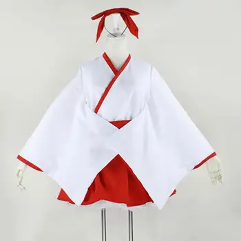 Anime Inuyasha Raudona paaukštintu liemeniu Japonų Kimono Cosplay Lolita Suknelės Kikyou Mergaičių Drabužius Hallween Kostiumu Moteris