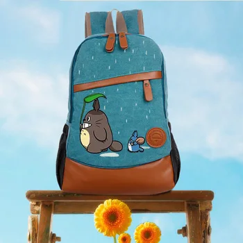 Anime Tonari no Totoro Cosplay Ranka-dažytos vyrų ir moterų korėjos banga studentų krepšys 