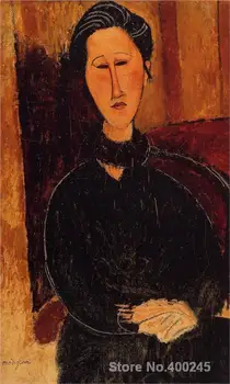 Anna (Hanka) Zabrowska Amedeo Modigliani tapybos parduoti aliejumi ant drobės, Rankomis dažyti Aukštos kokybės