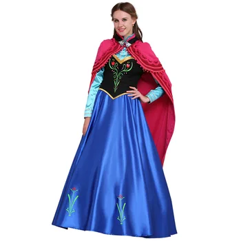 Anna Princesė Dress Suaugusiųjų Anna Cosplay Kostiumai, Marškiniai, Sijonas, Liemenė Žaliojo Halloween Carnival Gimtadienio Cosplay Kostiumas