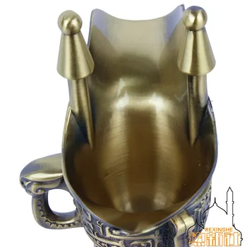 Antikvariniai bronzos papuošalai imperial stiklas vario alkoholiniai gėrimai taurės skatinimo futbolo taurės grand grand tėvas Xin Feng