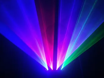 Aobolighting 4 Objektyvo Tunelio 980mW RGBP Lazerio Šviesa galingesnis, gražesnis, Raudona Mėlyna Žalia Rausva Etapas Rodo, DJ Apšvietimas