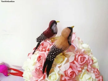 Apie 16cm modeliavimas paukštis sunkiai modelis gražus plunksnos Zebriniai Amadinai paukščių prop,sodo puošmena dovana s1418