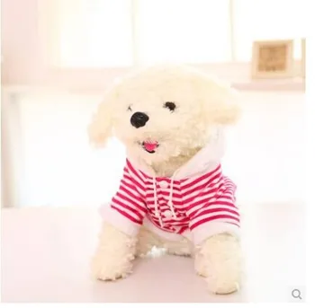 Apie 32cm baltas Meškiukas pliušinis žaislas šuo apsirengęs raudonos juostelės medžiaga šuo lėlės vaikų dovanų w5807