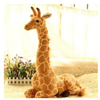 Apie 53x40cm modeliavimas gulėti žirafa pliušinis žaislas, lėlė dovana w5457