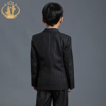 Apsukrus Juodas kostiumas berniukui roupas infantis menino kostiumas enfant garcon mariage berniukų kostiumai vestuvėms bėgiojimas garcon švarkas berniukui