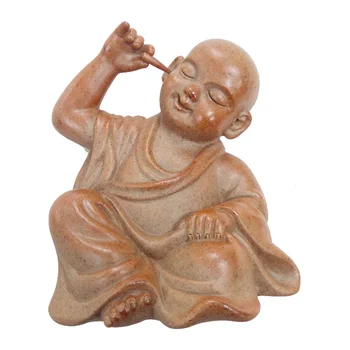 Arbata Pet Keramikos Budos Statula Budizmas Figūrėlės Dekoratyvinė Violetinė Fajansiniai Dirbiniai Ir Dirbiniai Iš Molio Keramikos Bouddha Statulos
