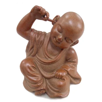 Arbata Pet Keramikos Budos Statula Budizmas Figūrėlės Dekoratyvinė Violetinė Fajansiniai Dirbiniai Ir Dirbiniai Iš Molio Keramikos Bouddha Statulos