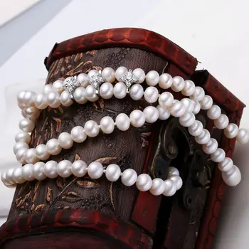 ASHIQI 90CM Nekilnojamojo Natūralūs Gėlo vandens Ilgai Pearl choker Karoliai Megztinis grandinės Juvelyriniai dirbiniai moterims, dovana