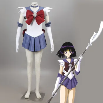 Athemis Anime Sailor Moon Sailor Saturn Cosplay Kostiumų užsakymą pagaminti Aukštos Kokybės Suknelė