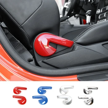 ATJUNGIMO ABS Automobilio Sėdynės Atlošo Kėdės Reguliuoti Rankenos Apdaila Padengti Interjero Lipdukai Ford Mustang Iki Automobilio Stiliaus