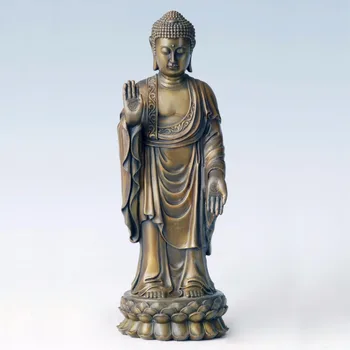 ATLIE BRONZOS Budos Statula Shakyamuni Skulptūra Budistų Šventykla Lingshan Didžioji Budos Namų Apdailos, Dovanos, BD-96