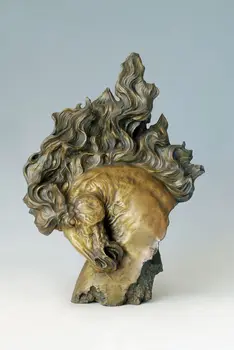 ATLIE BRONZOS Grynas Bronzos Arklio Krūtinė skulptūra Didelis gyvūnų bronza galvos statula anitque dovanos, Namų Puošybai