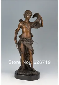 ATLIE BRONZOS Klasikinis medžiotojas ir grobis statula bronzos skulptūra lauko apdaila