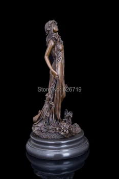 ATLIE BRONZOS Šiuolaikinių Menų Gražus faery Klasikinio mergina Statula Bronzos Skulptūra seksualus pasakų figūrėlės Dovanos moters skulptūra