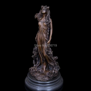 ATLIE BRONZOS Šiuolaikinių Menų Gražus faery Klasikinio mergina Statula Bronzos Skulptūra seksualus pasakų figūrėlės Dovanos moters skulptūra