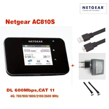 Atrakinta netger AC810S cat11 600mbps4GX su 3 Band CA wifi router dongle Wireless Aircard 810S 4G LTE mobiliojo Hotspot +dovana