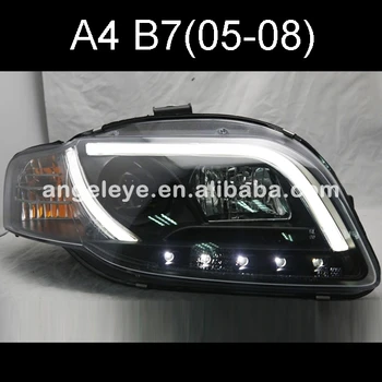 Audi už A4 B6 LED žibintas 2005-2008 Metais su Bi Xenon Projektoriaus Objektyvas Juoda Būsto SN
