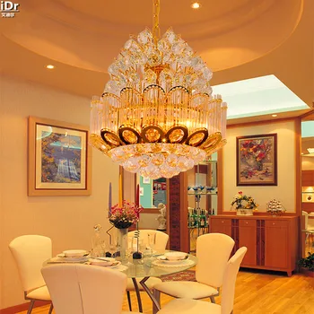 Aukso turas kristalų lempos kambarį miegamasis jaukus restoranas, LED apšvietimas, lempos, Šviestuvai aukštos kokybės Dia500mm