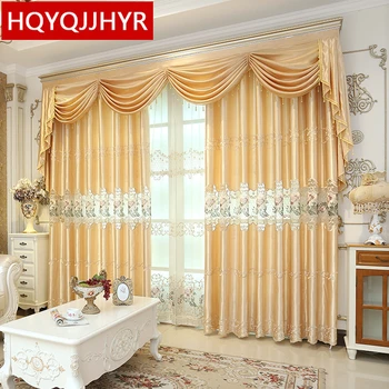 Aukštos klasės custom Europos ir Amerikos stiliaus siuvinėjimų atspalvio užuolaidas miegamajame modernus klasikinis, prabangus užuolaidos kambarį