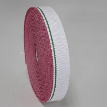 Aukštos kokybės 3mm storio 38mm pločio medvilnės diržas diržas balta/žalia/rožinė spalva liman juostelės gamyklos pardavimo karoliukų audimo karšto pardavimo